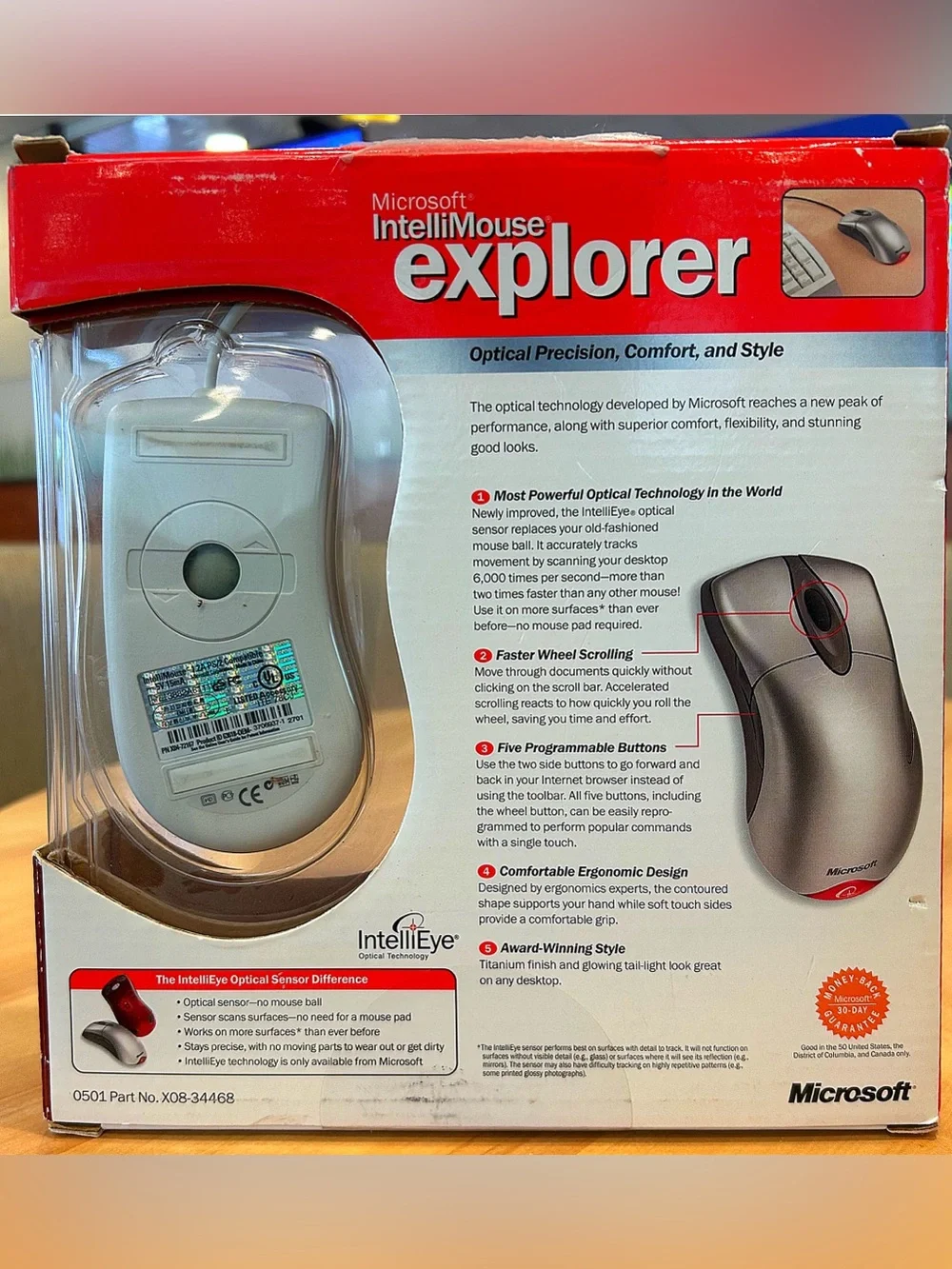 Vintage Microsoft IntelliMouse Explorer – New In Box (NIB) – Rare Y2K Tech